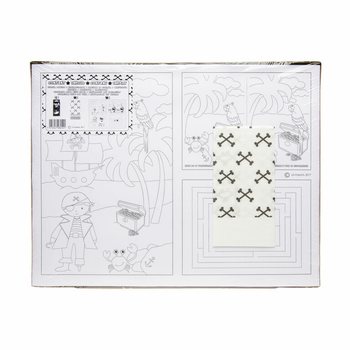 KOMPLETT RESTAURANGBOX PIRAT - 48x F&auml;rgpennset + 100x M&aring;larbilder + 100x Servetter (248 delar)