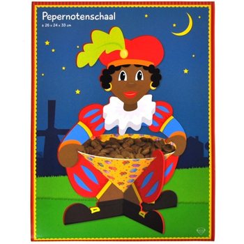 Stor Pepernoten-sk&aring;l Sinterklaas 26 x 24 x 33 cm (6-pack)