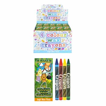 4-pack Vaxkritor 'Djungeldjur' - Display (120 st)