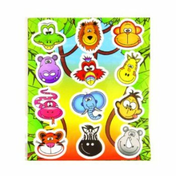 FUN STICKERS &ndash; MODELL: DJUNGELDJUR (120 st.)