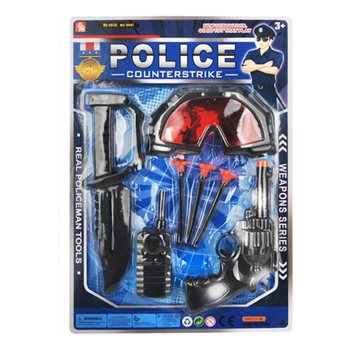 Polis Leksaksset med Glas&ouml;gon och Sugproppspistol (6 st.)