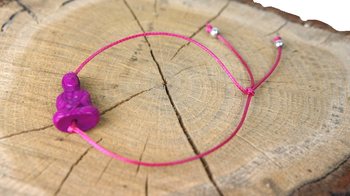 Ibiza Buddha-armband Aubergine (1 st)