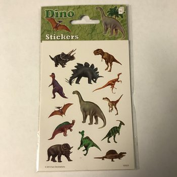 KLISTERMÄRKESARK: DINOSAURIE, 16 x 9 cm (10 st)