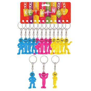 Smiley-figur Nyckelring (12-pack) | B2B Grossist