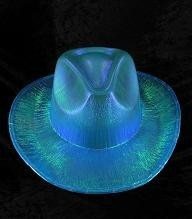 GLITTER COWBOY-HATT - BL&Aring; (6 st.)