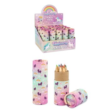 12 F&auml;rgpennor i Tub: Modell Unicorn / Enh&ouml;rning - I Display (20 st.)