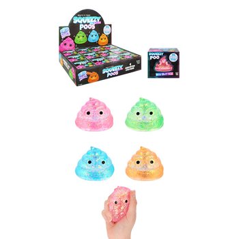 KL&Auml;MBAJS SQUEEZE - MED SUGAR GEL GLITTERFYLLNING - MIXADE F&Auml;RGER - I DISPLAY (12 st)
