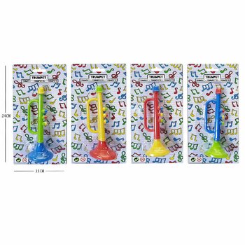 Trumpeter p&aring; Kort - 15 cm - Blandade F&auml;rger