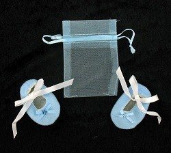 Babyskor med Presentp&aring;se - Bl&aring; (12 par)