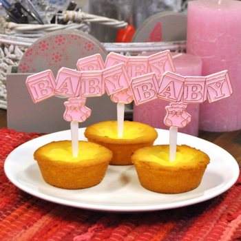 Muffinspinnar Baby - Ljusrosa (12-pack)