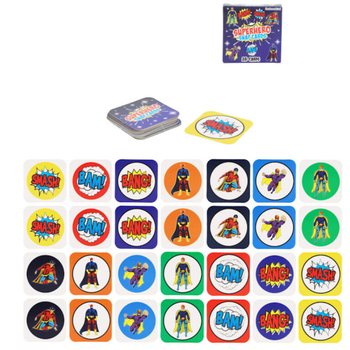 SM&Aring; MEMORYSPEL - MODELL: SUPERHJ&Auml;LTE - I DISPLAY (64 st)