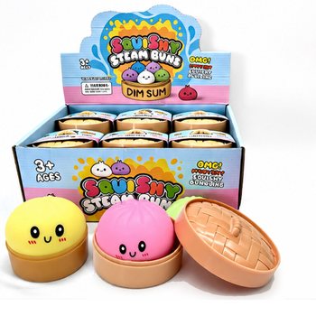 RAGE - Squishy Bun Dumplings STOR (M&aring;tt 8.5x8.5x4.8 cm) - Viral 2026 Fidget Toy (12 st.)