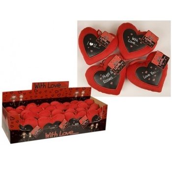 Plyschhj&auml;rtan i display (18 st)