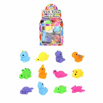 SQUISHY DINOSAURIER FÖR FISKDAMM - DISPLAY (96 st.)