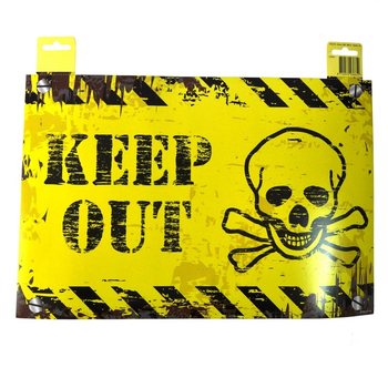 DEKORATIV D&Ouml;RRSKYLT - "DANGER" / "KEEP OUT" (12 st.)