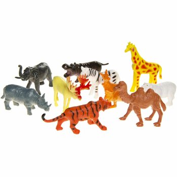 12-pack vilda djur leksaksfigurer