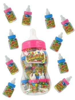 20 Mini-Nappflaskor med Godis i Stor Flaska (2x20 st)