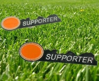 Fotbollssupporter Badge Orange (12 st)