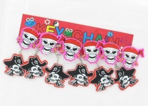 GLITTER PIRAT NYCKELRING (12-pack)