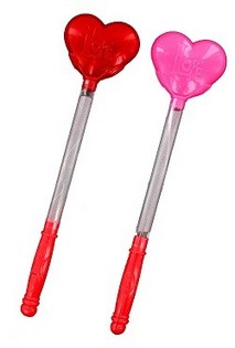 LED Partylysr&ouml;r - Modell Hj&auml;rta (12-pack)