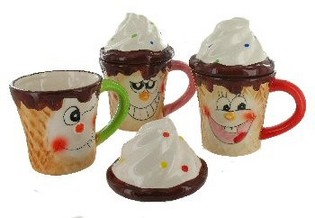 Glassmugg med Lock (6 st.)