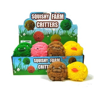 SQUISHY FARM GRITTERS MED LJUS (12 st)