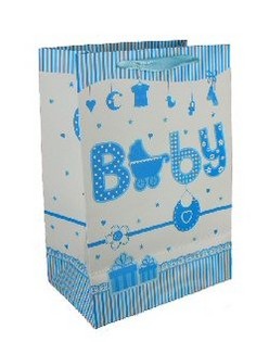 Presentpåse Nyfödd - Babyblå (12-pack)