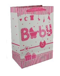 PRESENTPÅSE NYFÖDD - BABYROSA (12 st.)