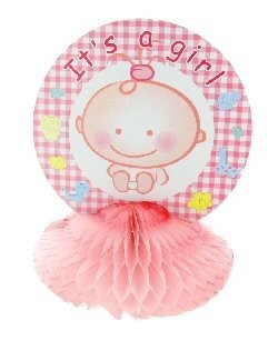 Bordsdekoration Baby Shower - Babyrosa (12-pack)
