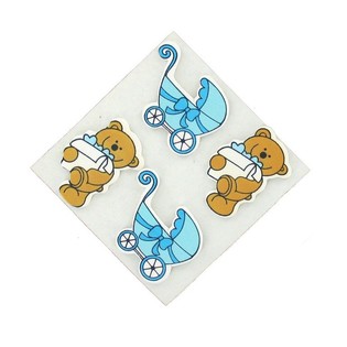 Dekorationsklisterm&auml;rken - Babybl&aring; (20-pack)