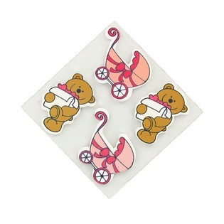 Dekorationsklisterm&auml;rken - Babyrosa (20 st.)