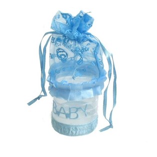 PRESENTFÖRPACKNING FÖDELSE - BABYBLÅ (12 st.)