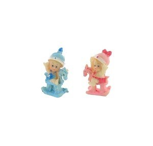 Dekoration Baby på Gungshäst 5 cm (24-pack)