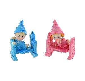 Dekoration Baby i S&auml;ng 7,5 cm (12-pack)