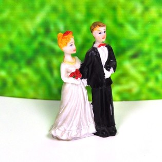 T&aring;rtdekoration Brudpar Figur 8 cm (10 st.)