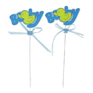 T&aring;rtdekoration till baby shower - Ljusbl&aring; (12-pack)