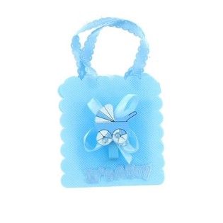 Presentp&aring;se f&ouml;r Baby Shower / Dop - Bl&aring; Barnvagn (12-pack)