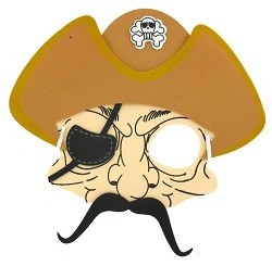 Piratmask i Skumplast (12 st.)