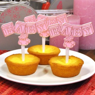 Muffinspinnar Baby - Ljusrosa (12-pack)