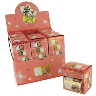 Present- och Kortklisterm&auml;rken - Blommotiv (12 st.)