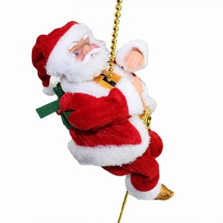 KLÄTTRANDE JULTOMTE MED MUSIK (2 st.)
