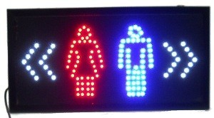 LED-REKLAMSKYLT - TOALETT