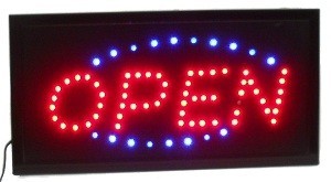 LED-REKLAMSKYLT - OPEN 2 FÄRGER