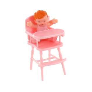 Baby i Rosa Barnstol T&aring;rtdekoration (10 st.)