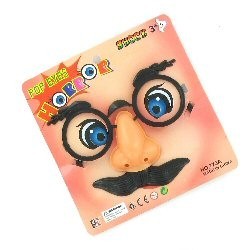Roliga glasögon med mustasch (12-pack)