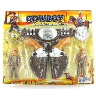 STORT COWBOYLEKSET P&Aring; KORT (3 st.)