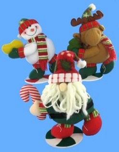 Lyxiga Julfigurer p&aring; Stativ (4 st.)
