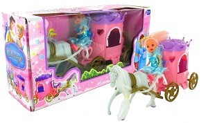 Prinsessvagn med H&auml;st - B2B Leksaksset