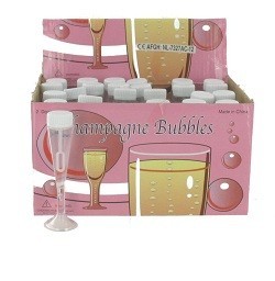 Såpbubblor Champagneglas (24-pack) - Bröllop