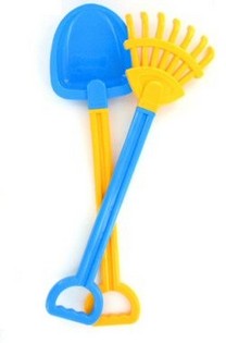 STOR STRANDSPADE OCH KRATTA (2 st)